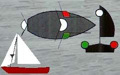Segelboot unter Motor
